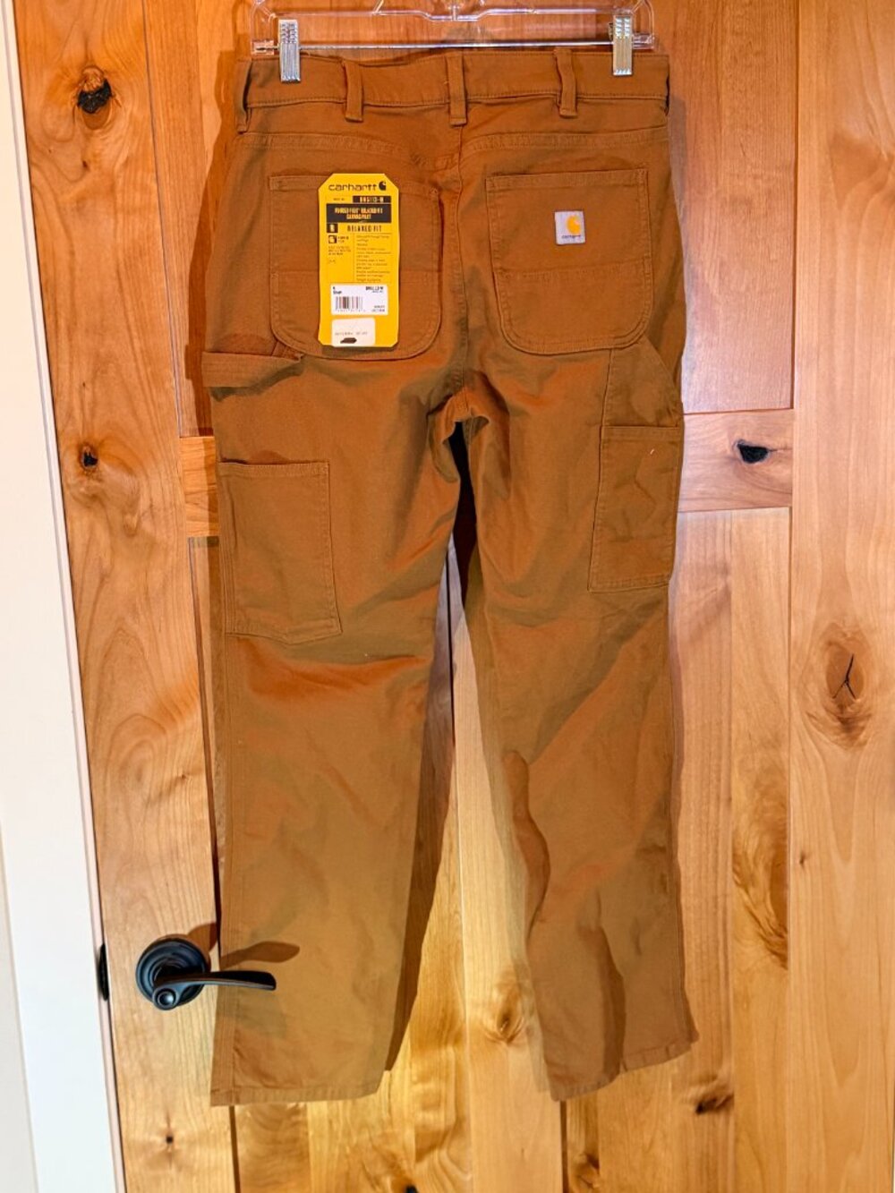 NWT Carhartt Rugged Flex Relaxed Fit Canvas Work Pants 4 Short Brown - Picture 4 of 10